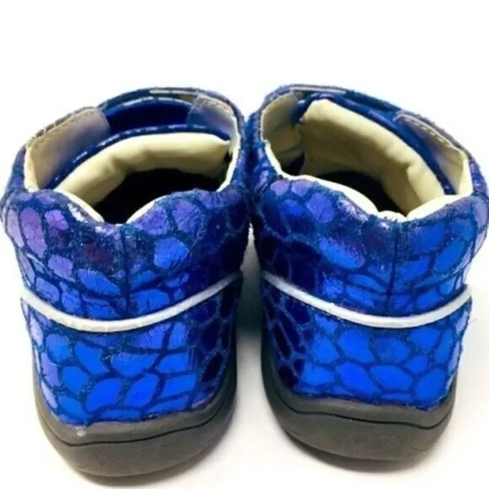 UMI Audra baby leather boots US5.5 EU21 BoxS holographic purple blue
